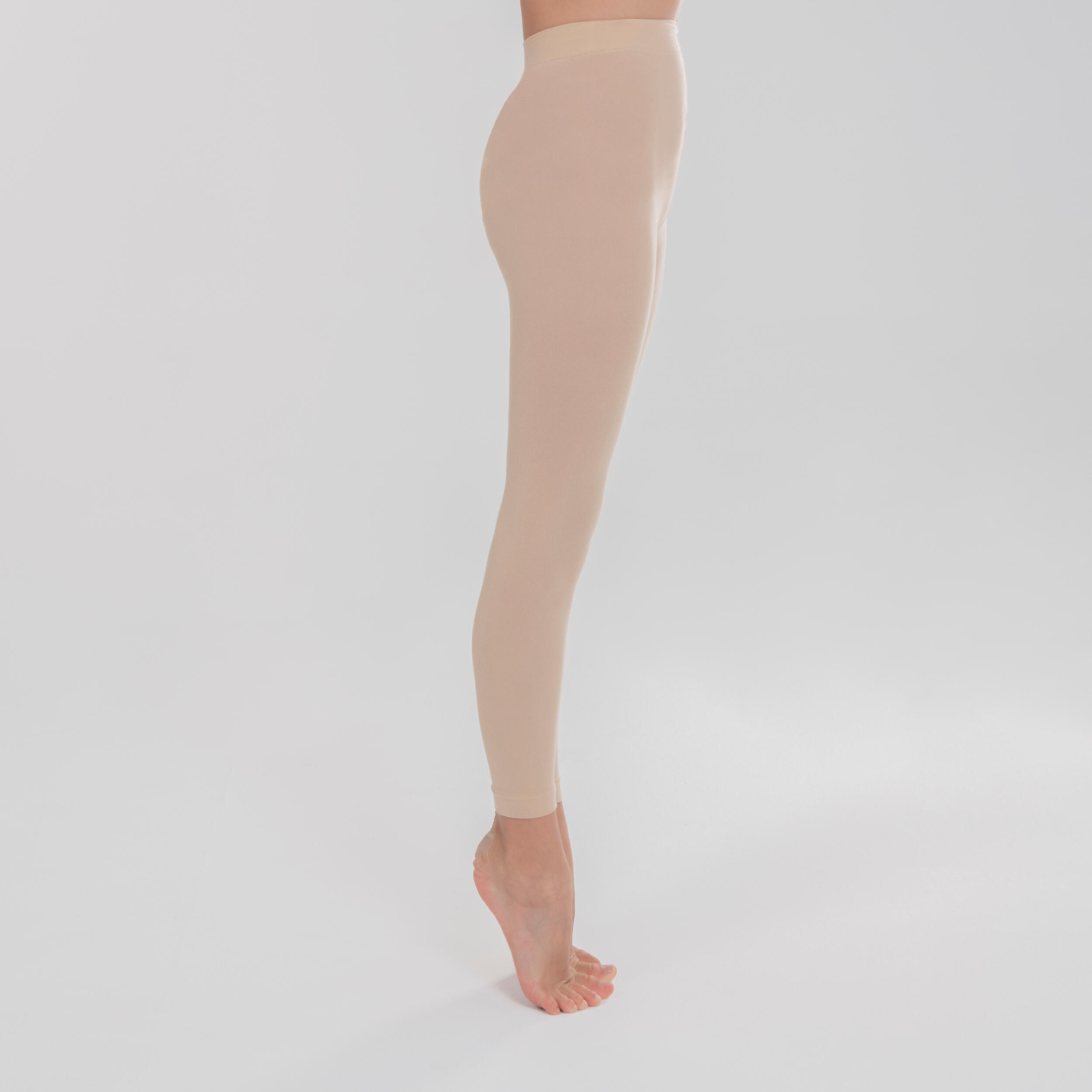 Medias Danza Clásica Niña Beis Sin Pies 4/4