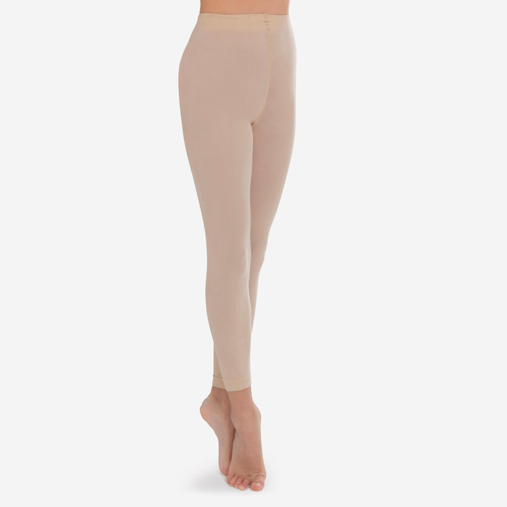 Girls' Footless Ballet Tights - Beige