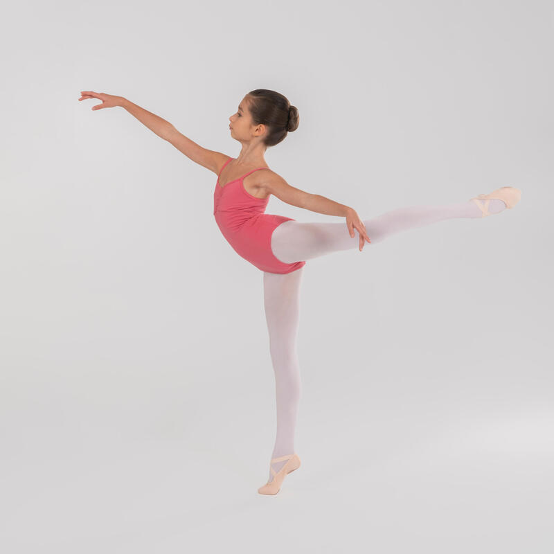 Body danza classica bambina cotone rosa scuro