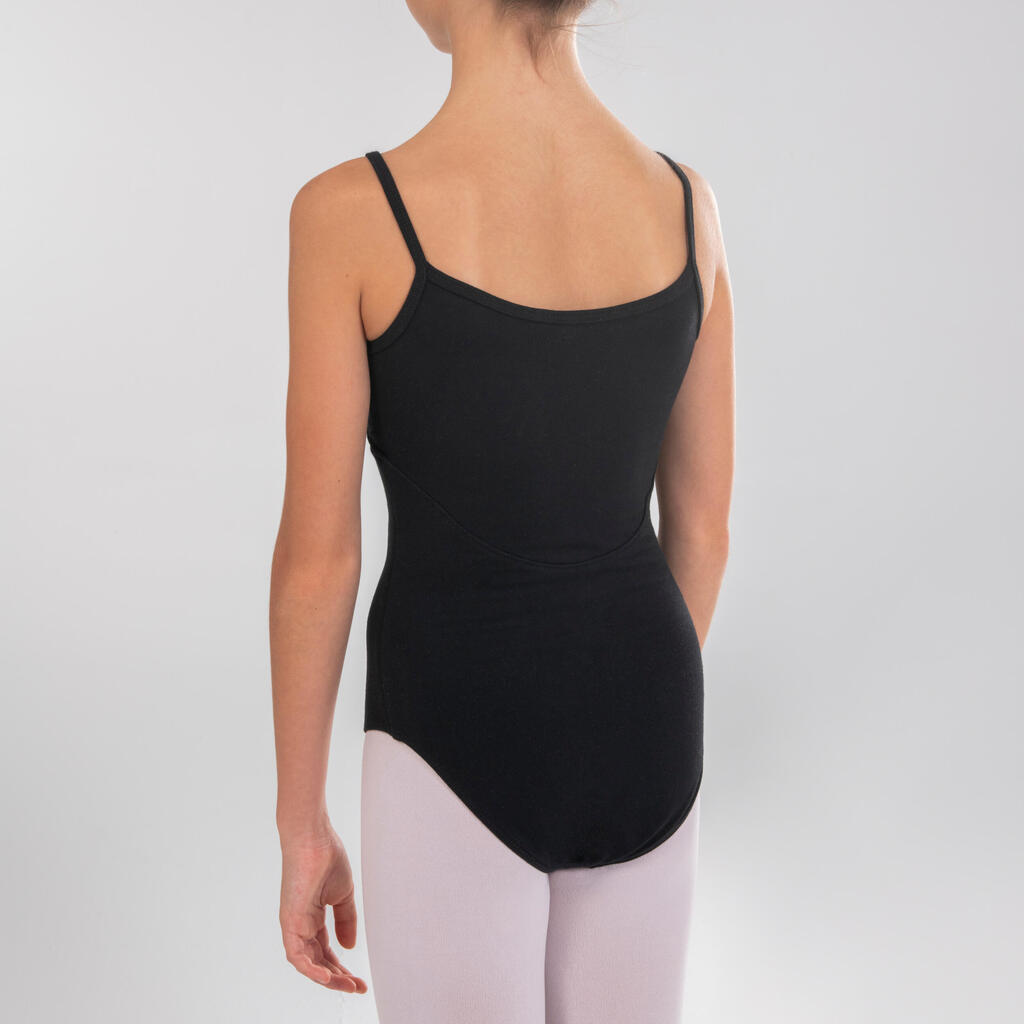 Girls' Ballet Camisole Leotard - Dark Pink