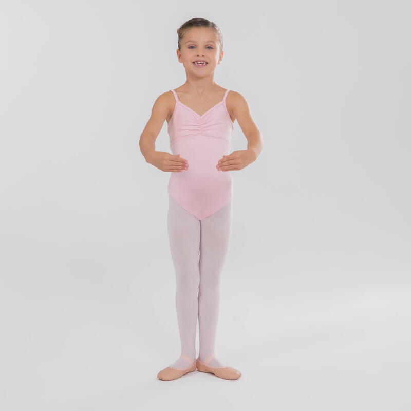 Balletpakje met smalle bandjes voor meisjes lichtroze