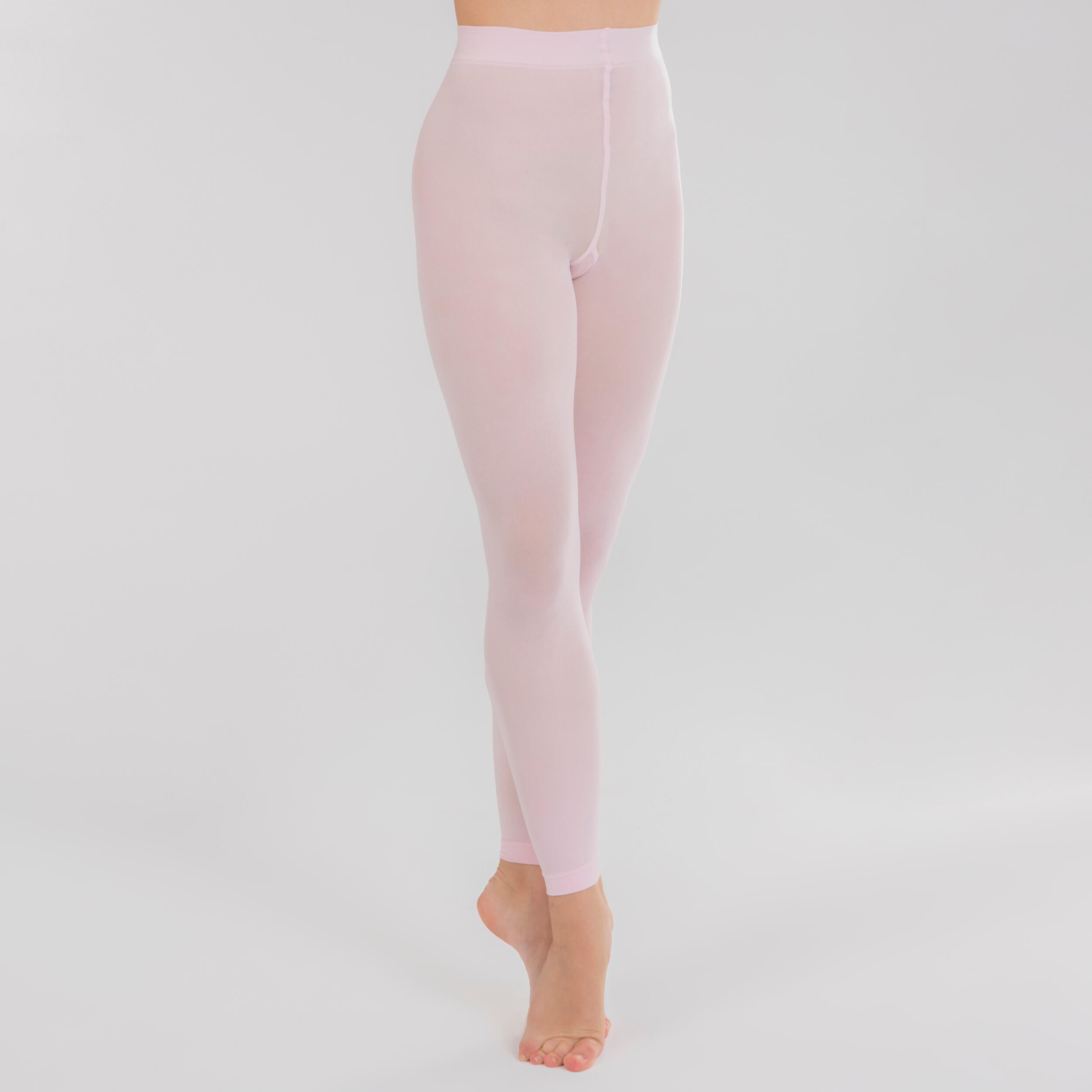 Girls' Footless Ballet Tights - Pink 3/5