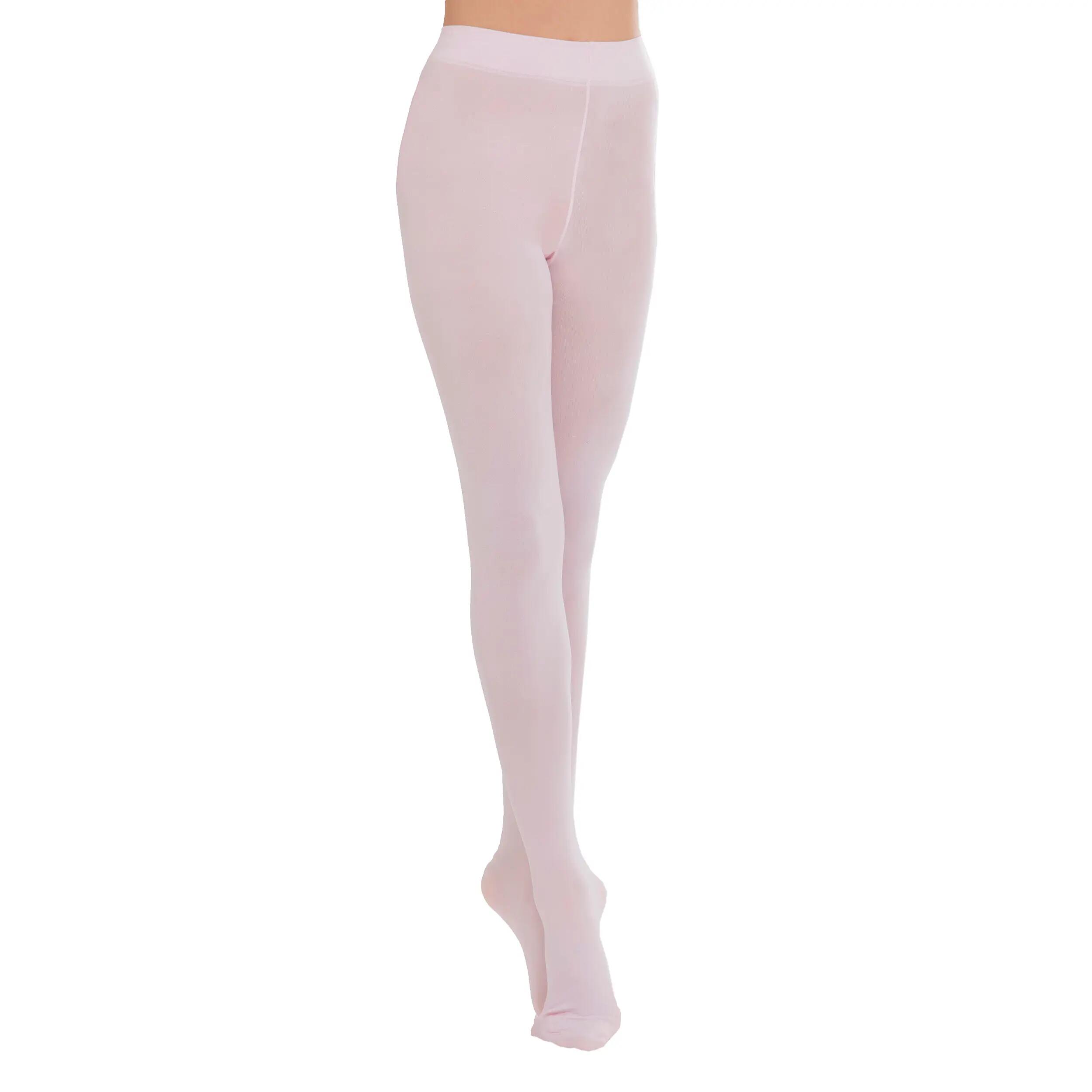 Medias de ballet con pies para Niña Starever rosado 2/6