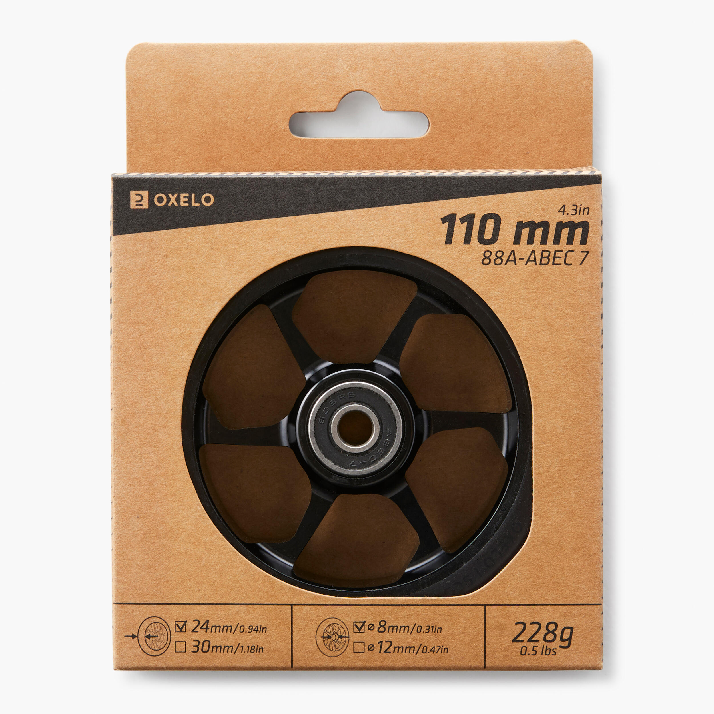 110 mm Aluminium & PU Wheel - Smoky Grey 3/3