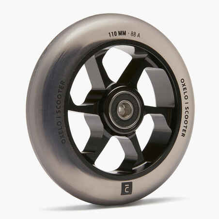 110 mm Aluminium & PU Wheel - Smoky Grey