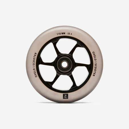 110 mm Aluminium & PU Wheel - Smoky Grey