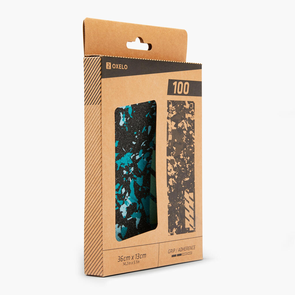 משטח גריפ לקורקינט, דגם 100 North Pole - אפור/כחול