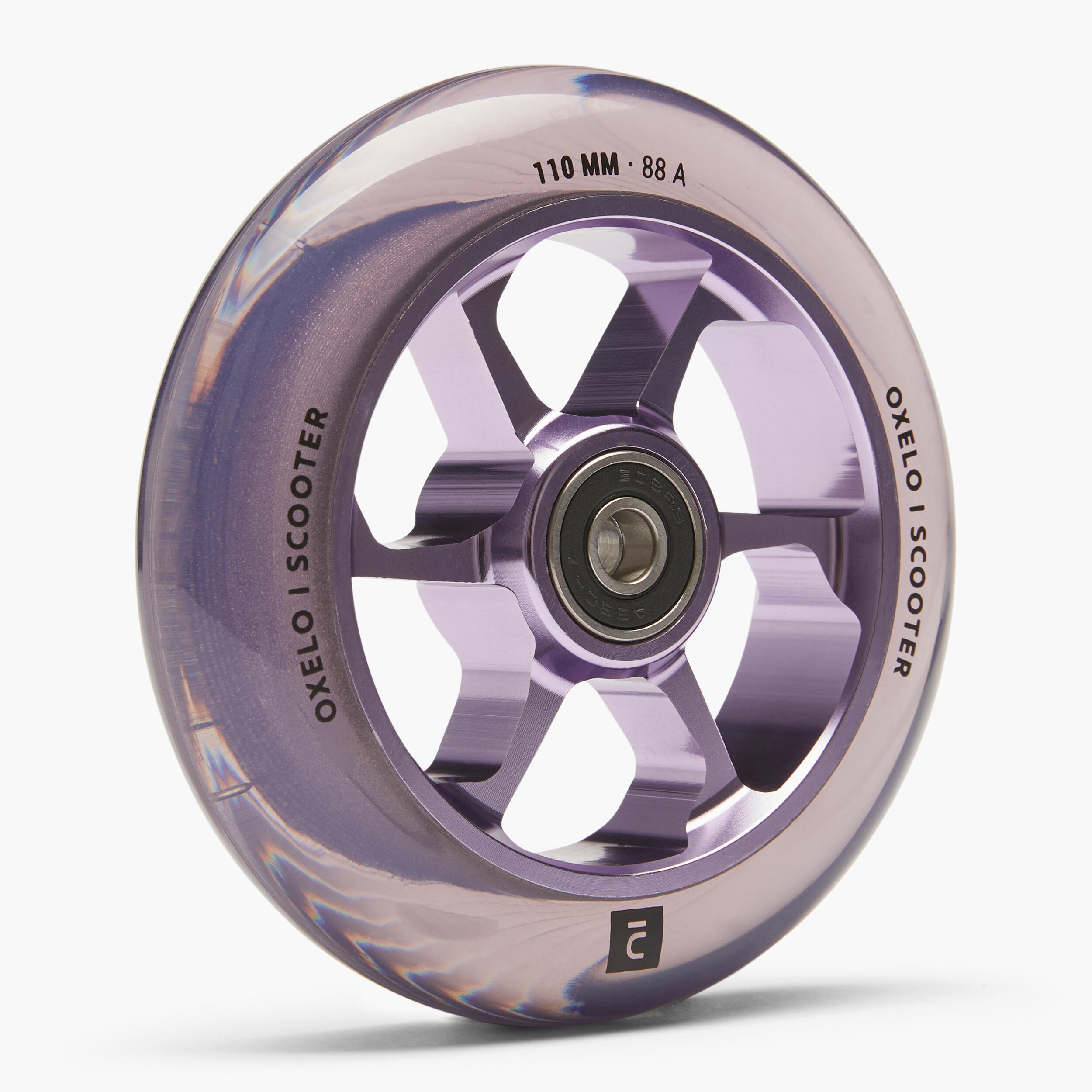 Колесо алюминиевое 110 мм и ПУ фиолетовое ретро OXELO