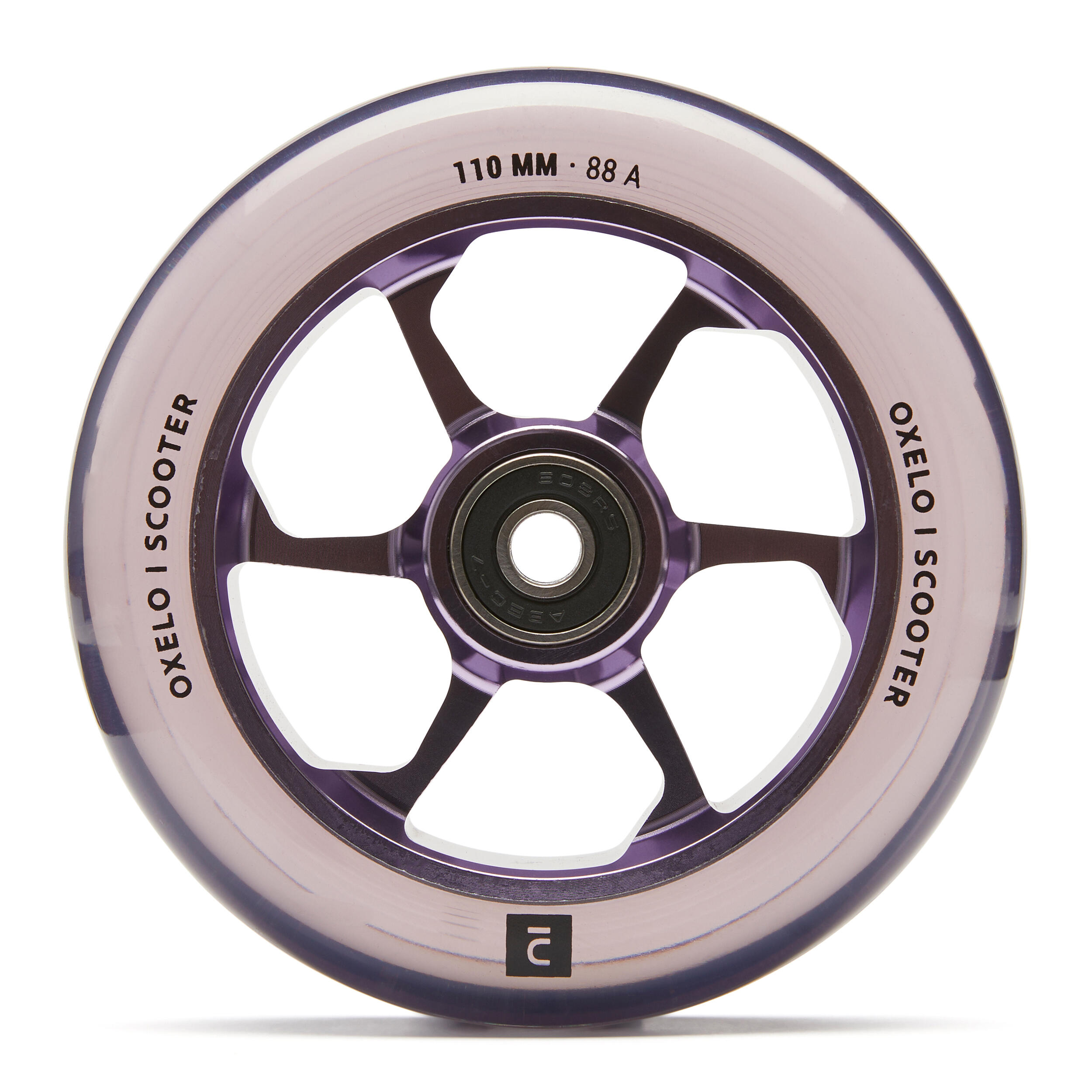 Roată aluminiu PU 110mm Mov decathlon.ro imagine noua