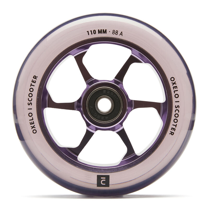 Rueda Aluminio/PU Violeta Ahumado Retro 110 mm