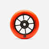 100 mm Freestyle Wheel with Black Alu Rim & Fluo Orange PU85A Rubber
