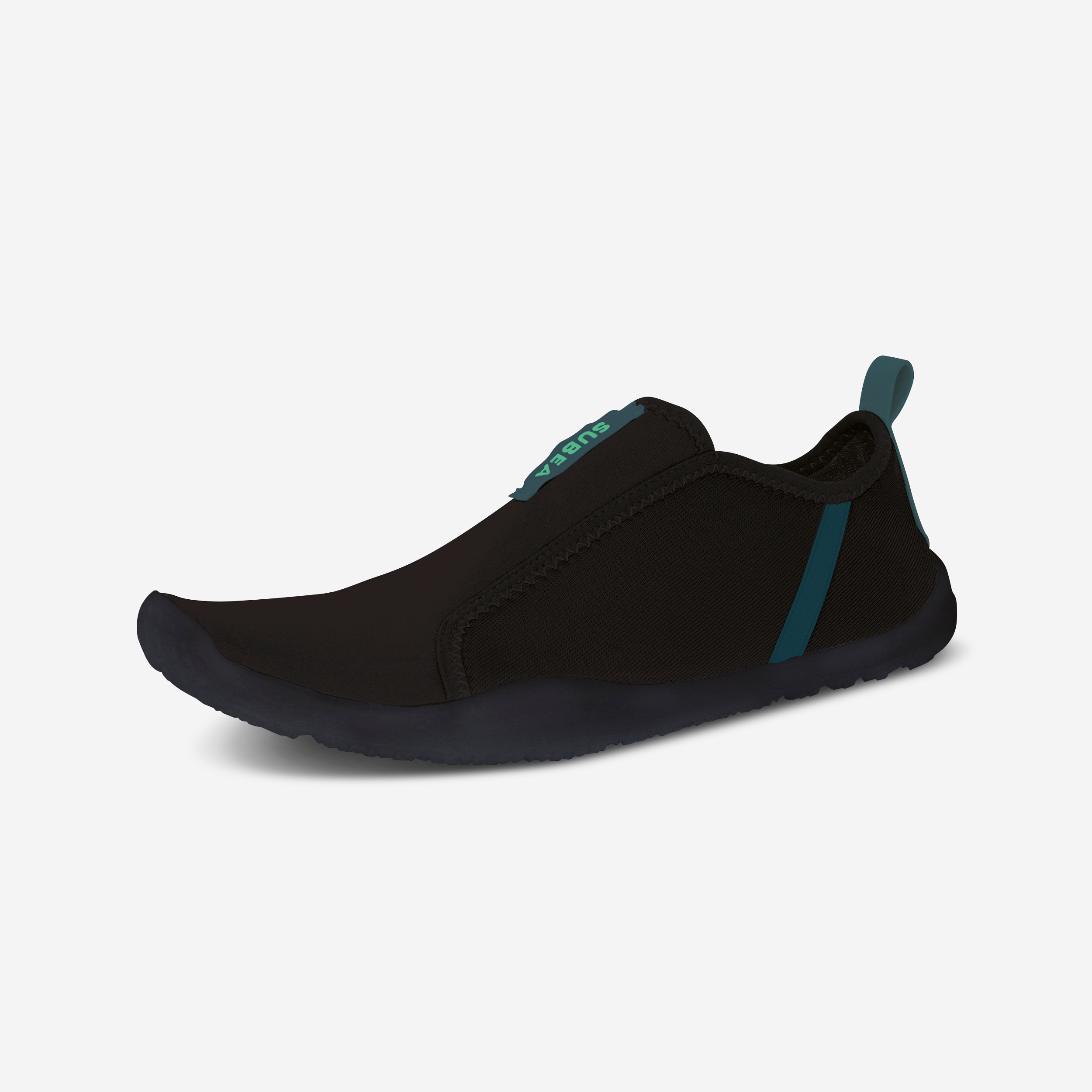 Chaussures aquatiques élastiques adulte, aquashoes 120 noir - SUBEA