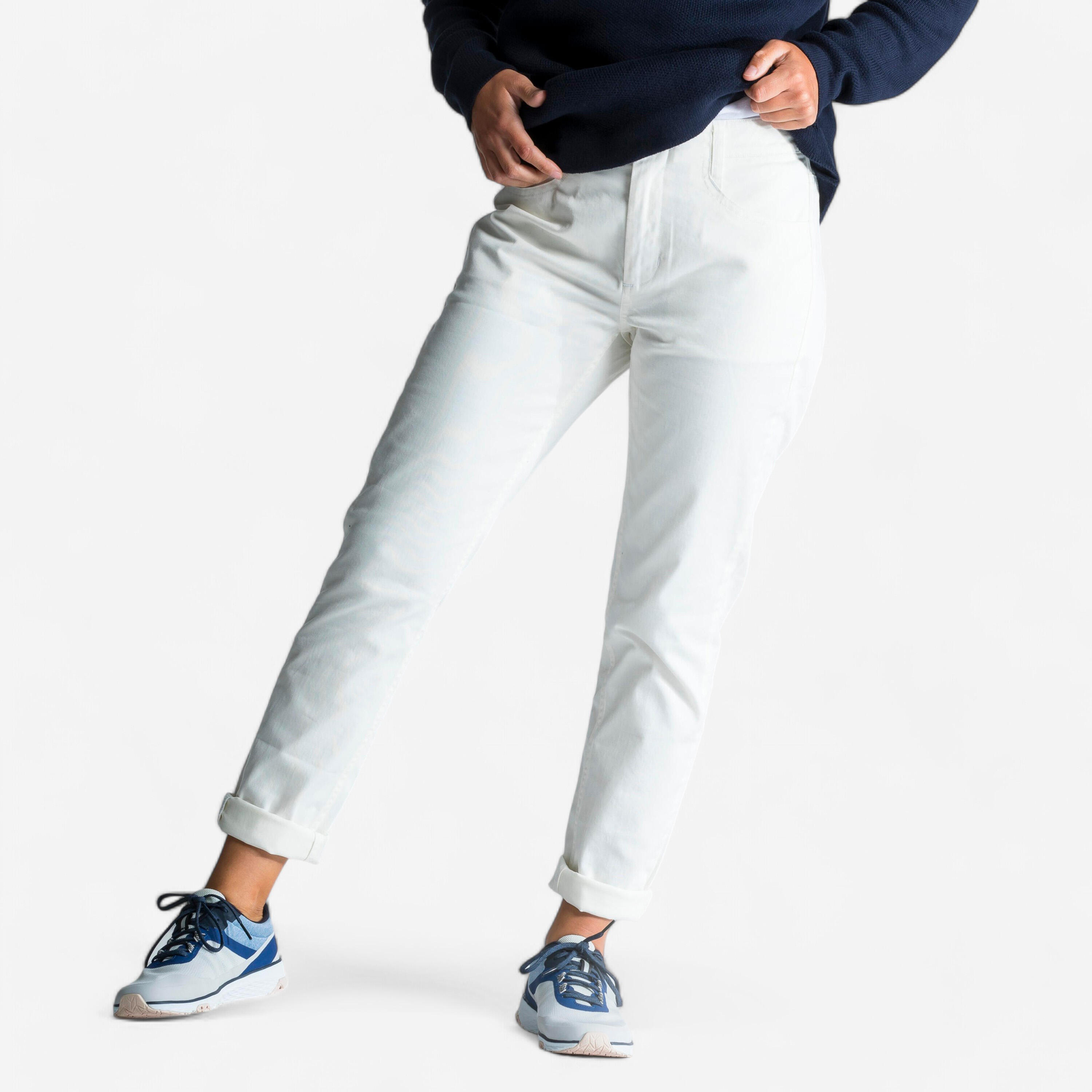 Decathlon | Pantaloni vela donna SAILING 100 bianchi |  Tribord