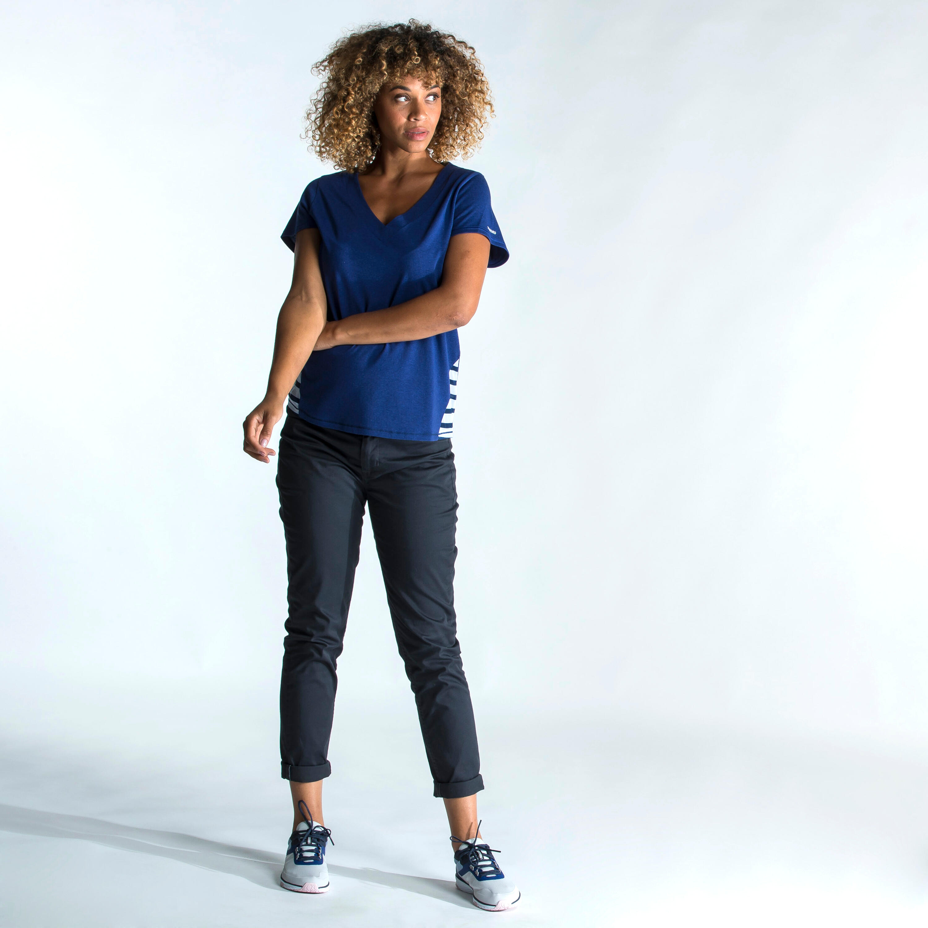 Camiseta vela manga corta marinera Mujer Tribord Sailing 100