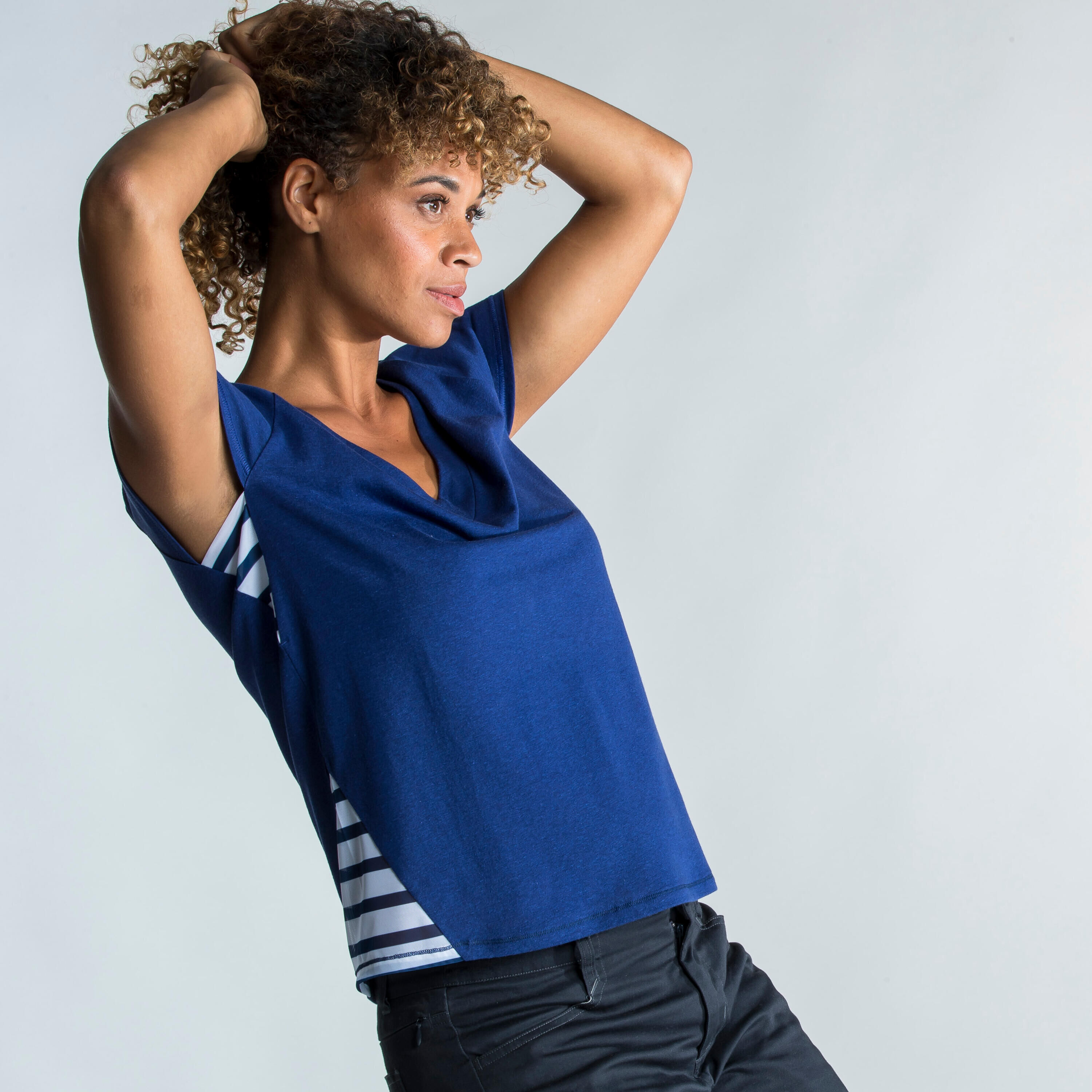 TRIBORD Women’s short-sleeved lightweight T-shirt Sailing 100 - Blue