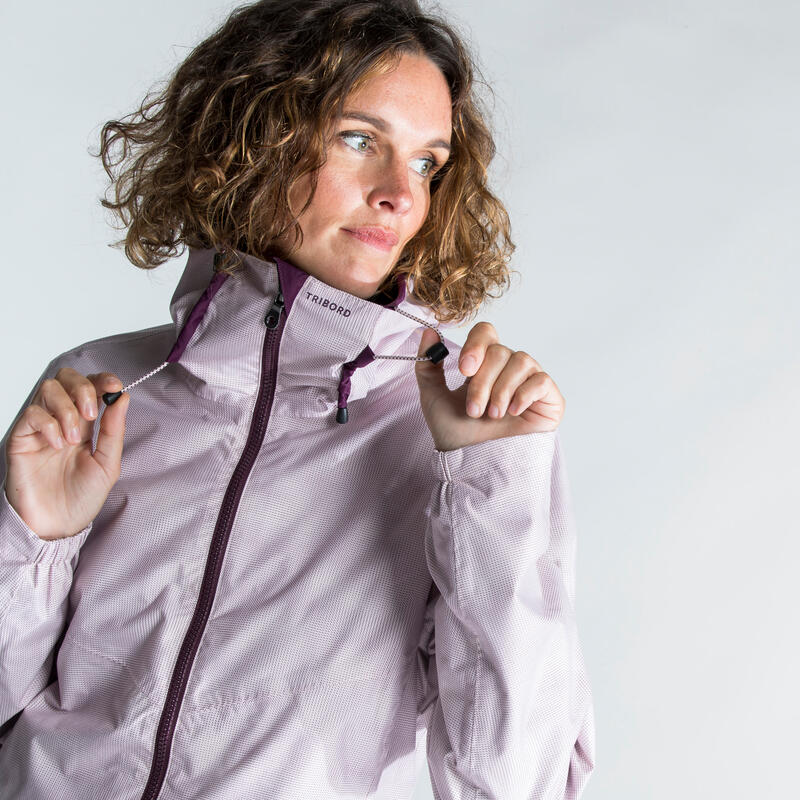 Regenjacke Segeln Damen wasserdicht - Sailing 100 hellrosa