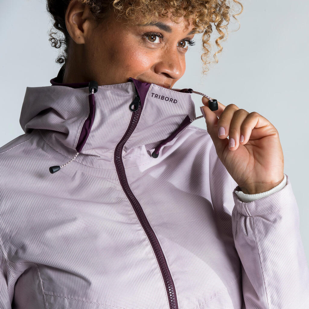 Segeljacke Regenjacke Damen wasserdicht - Sailing 100 ocker