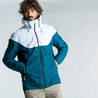 Men Sailing Jacket 100 Waterproof Petrol White