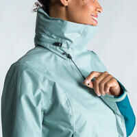 Women's Windproof Waterproof Jacket SAILING 300 light khaki