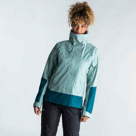 Women's Windproof Waterproof Jacket SAILING 300 light khaki