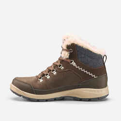 Women’s leather warm waterproof snow boots - SH900 Mid