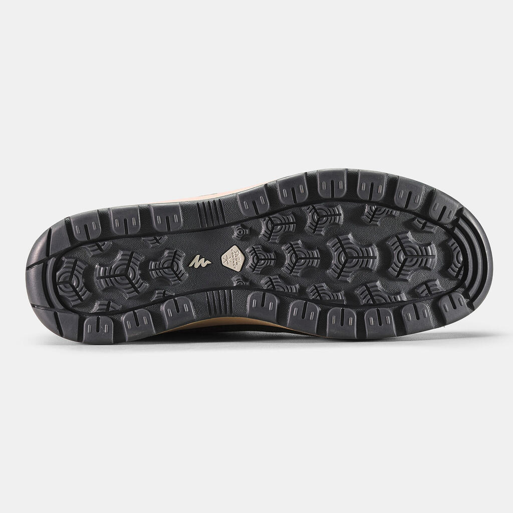 Chaussures en cuir chaudes imperméables de randonnée neige - SH900 Mid - Femme