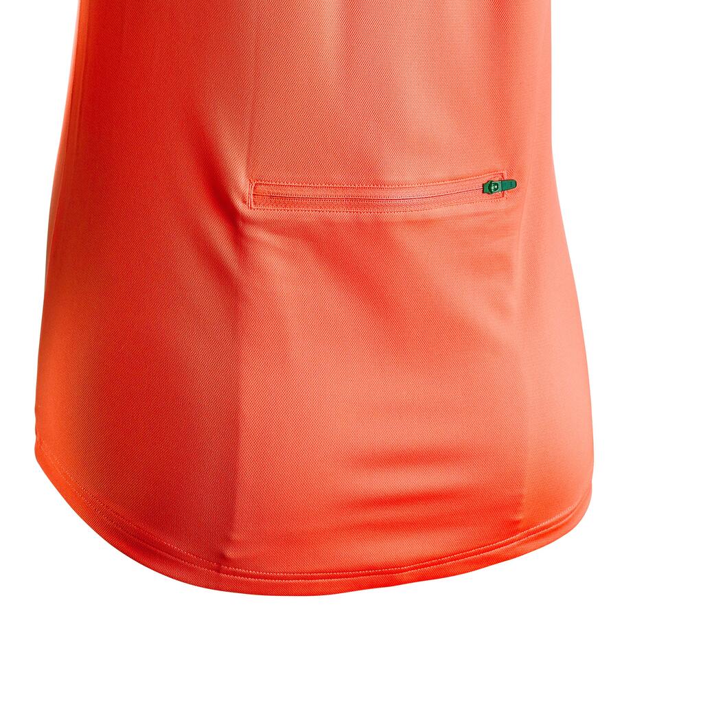 Women's Short-Sleeved Cycling Jersey 100 - Coral