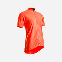 Women's Short-Sleeved Cycling Jersey 100 - Coral