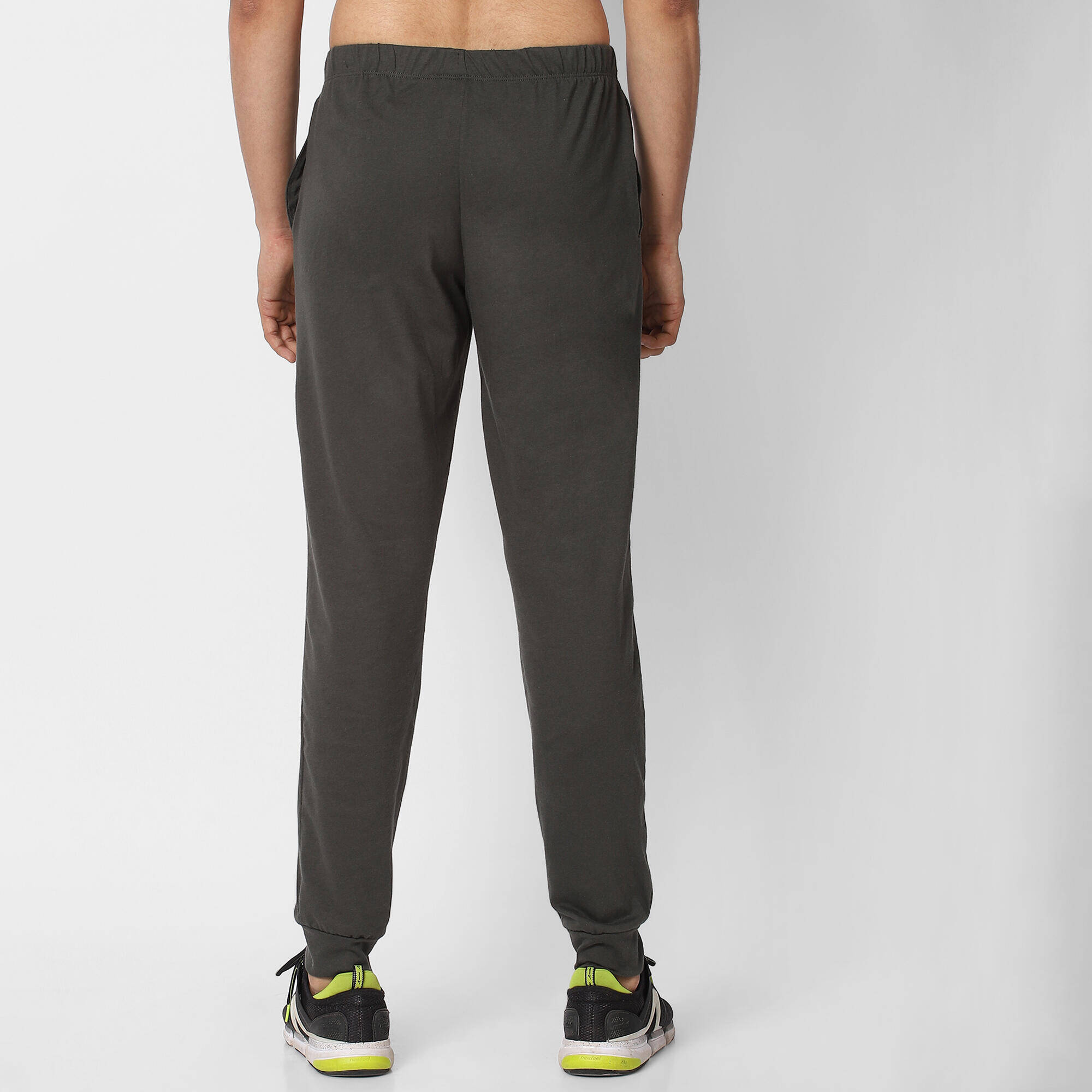Men's Trackpant Jogger Regular Fit 100 For Gym-Khaki -  3