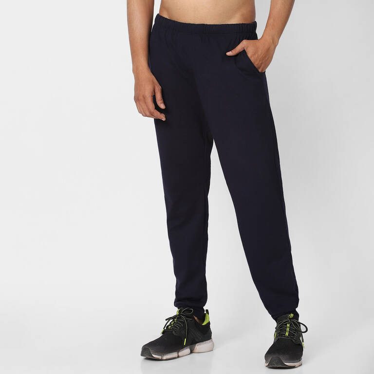 Men's Cotton Gym Pants Regular fit 100 - Navy Blue