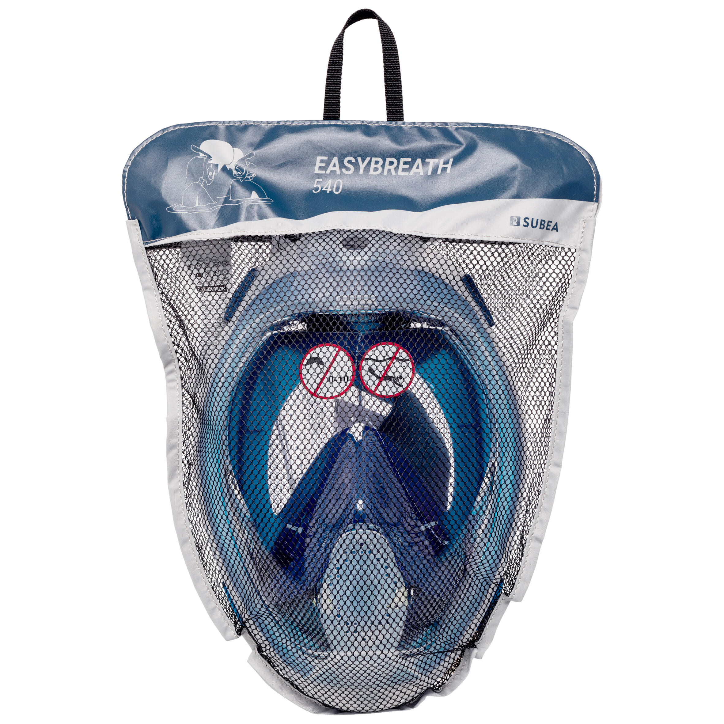 Adult’s Easybreath surface mask with an acoustic valve - 540 freetalk blue 7/8