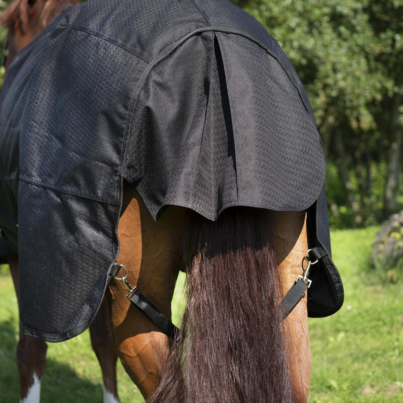 Coperta impermeabile 1000D ALLWEATHER 50 cavallo nera