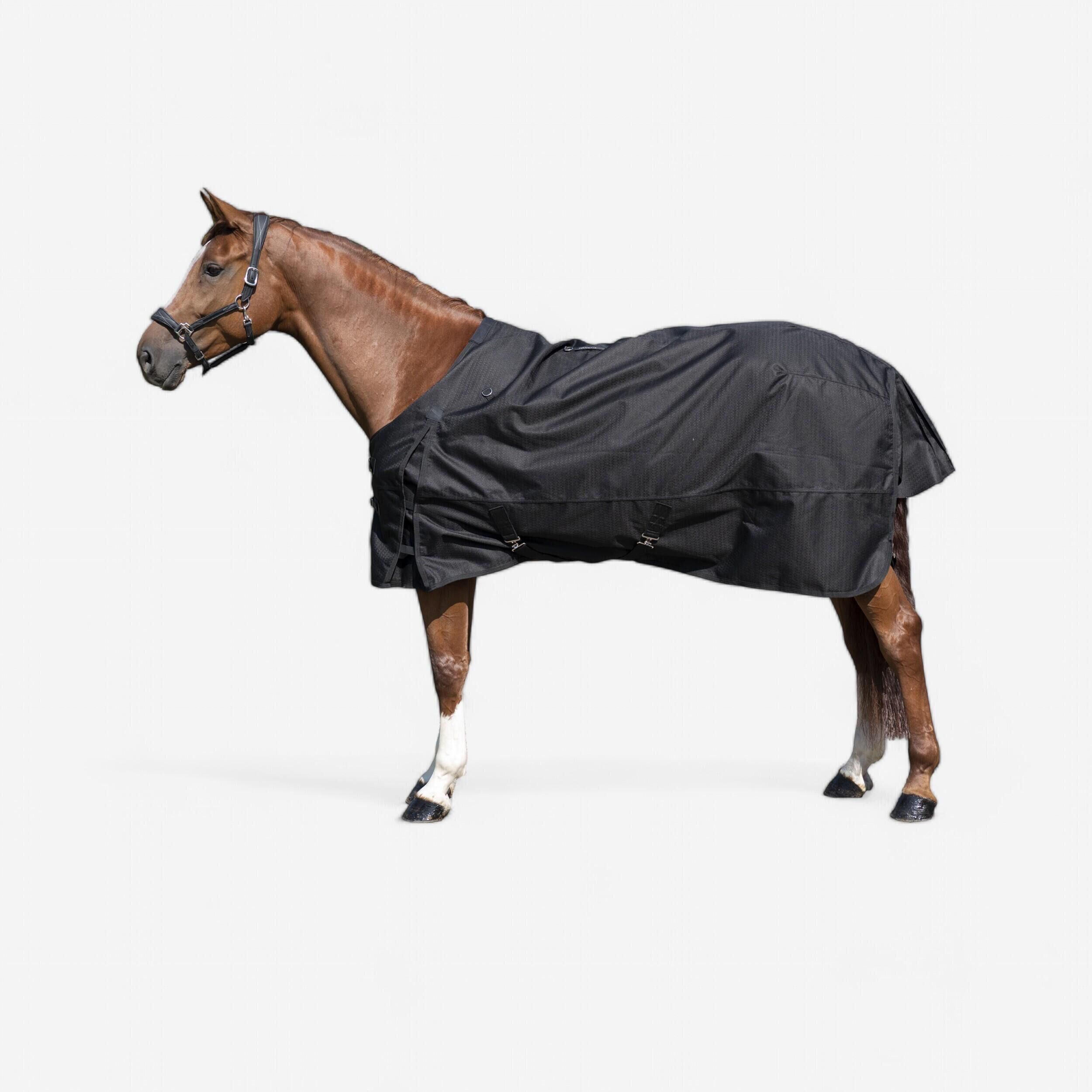 FOUGANZA Waterproof Horse Rug 1000D Allweather 50 - Black