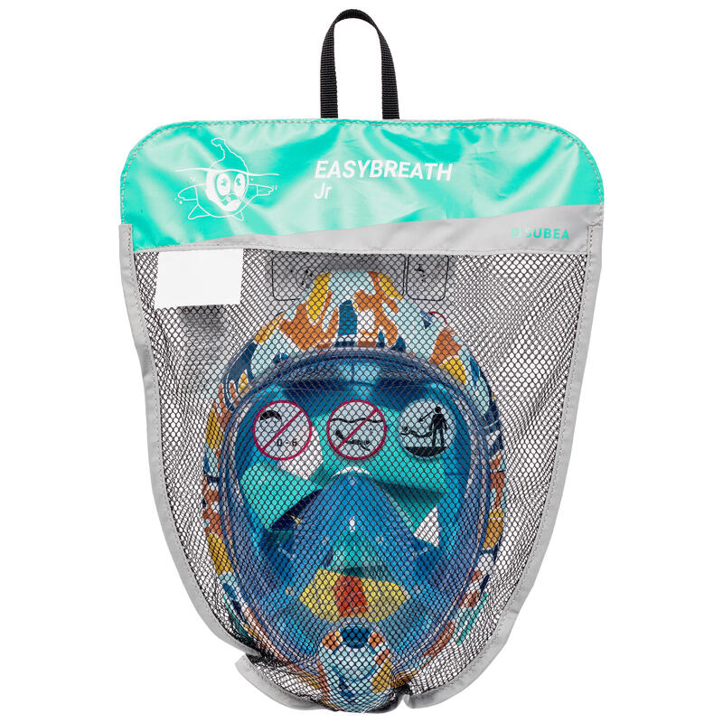 Maska pełnotwarzowa do snorkelingu dla dzieci Subea Easybreath JR XS Street Art