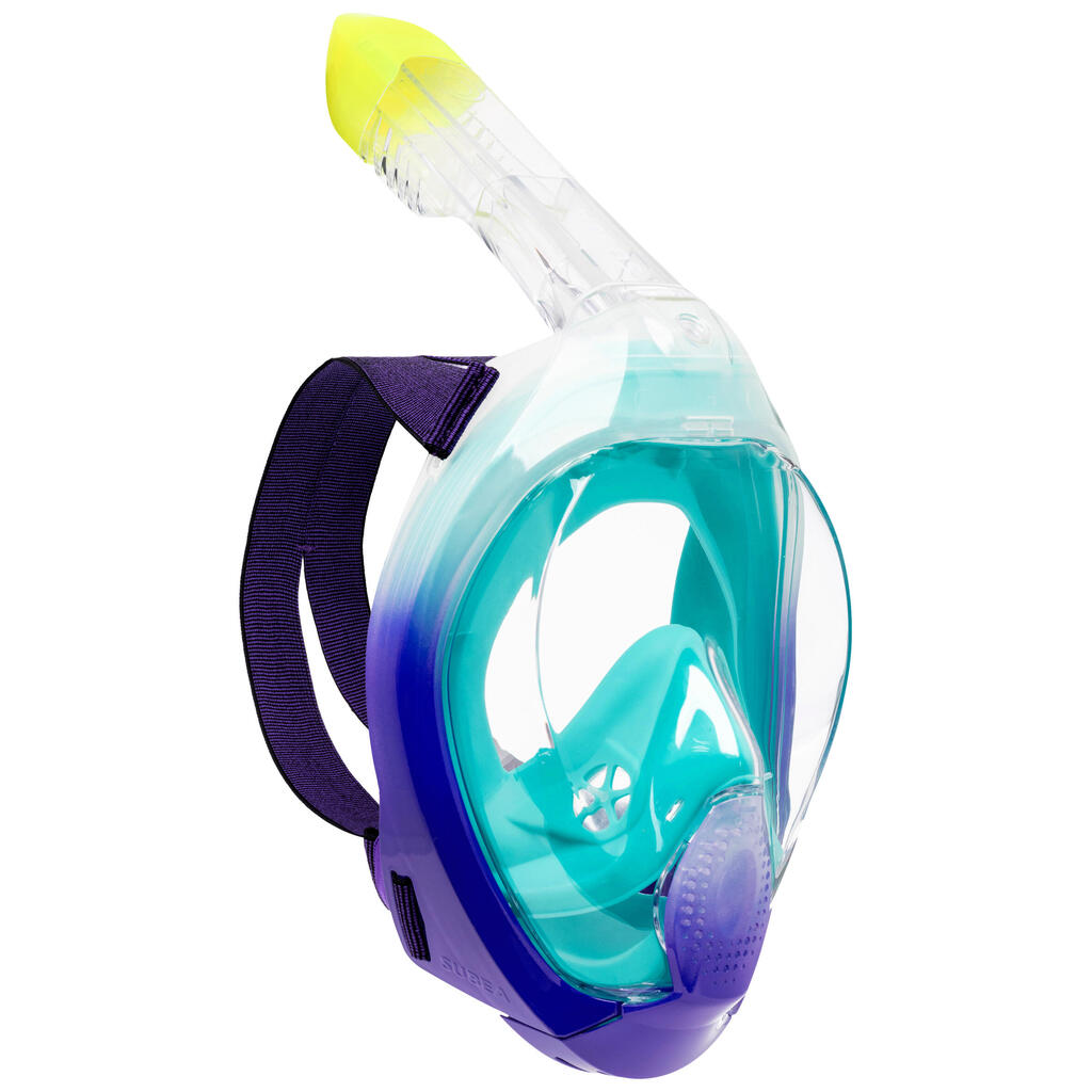 Maska za ronjenje Easybreath + sa akustičnim ventilom (> 10 godina) - ljubičasta