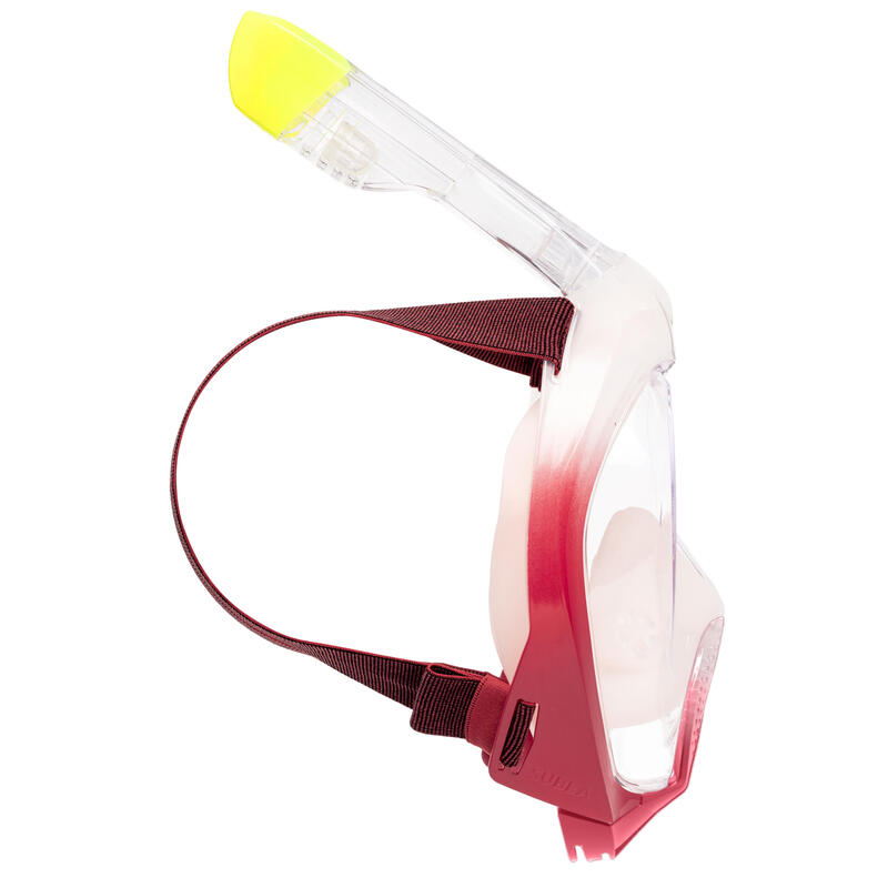 Maschera snorkeling superficie adulto EASYBREATH 540 FREETALK  acustica rossa