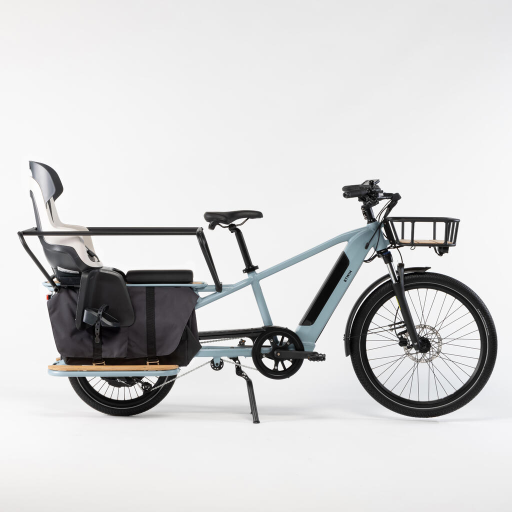 Nákladný elektrický bicykel Longtail R500 s držiakom nákladu vzadu 