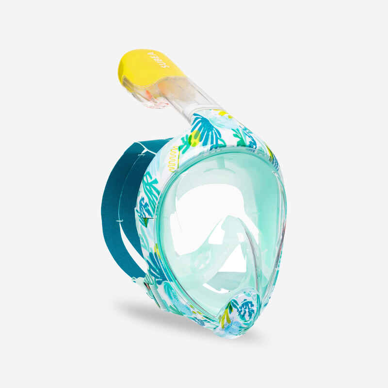 Kids full-face snorkelling mask - Junior Easybreath XS (6-10 years) Coral White