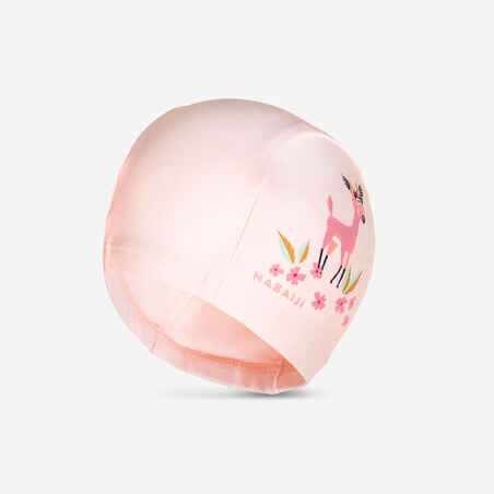 Baby Bathing Cap Gazelle Mesh Print Pink