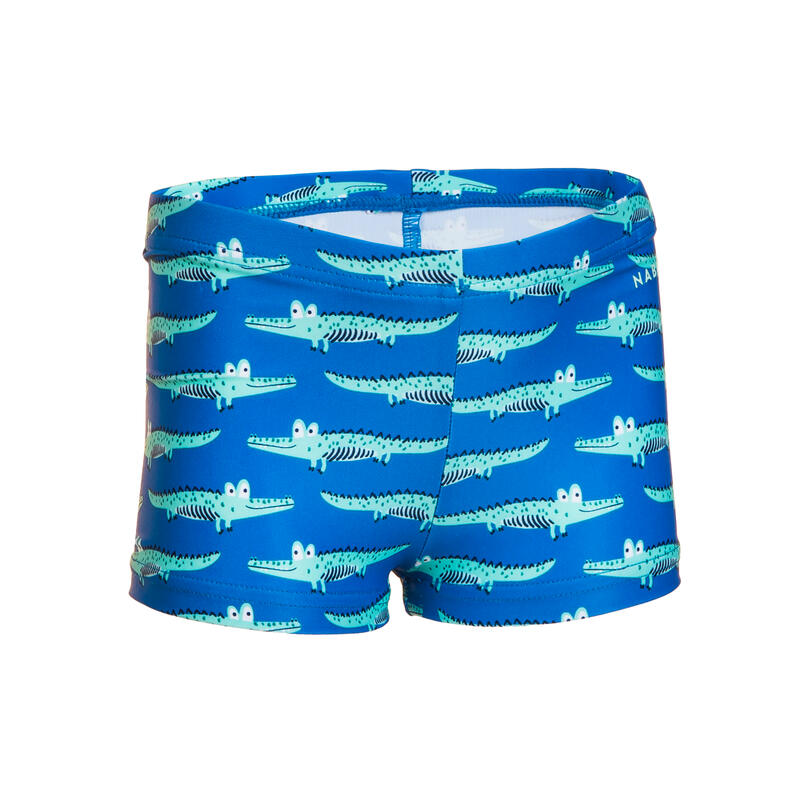 Zwemboxer voor peuters blauw krokodil