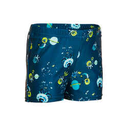 Baby Washable Swimming Nappy Boxer - Blue Printed