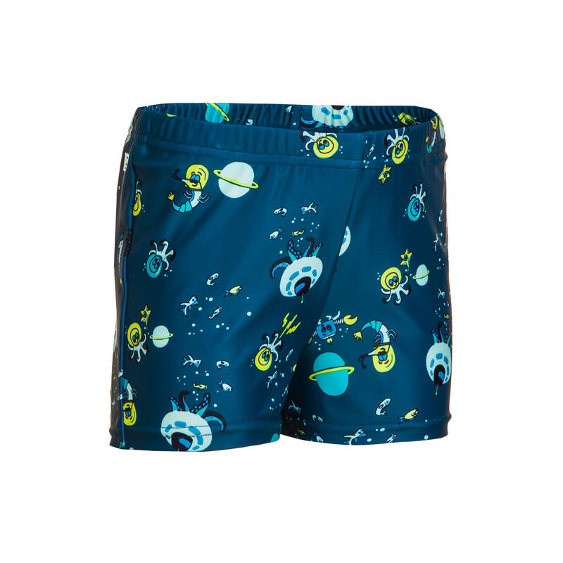 Windel-Badehose Boxer Baby waschbar blau bedruckt 