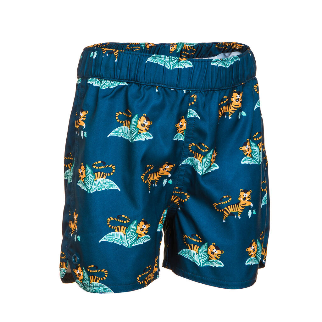 Baby / Kids' Swim Shorts Dark Green Van Print