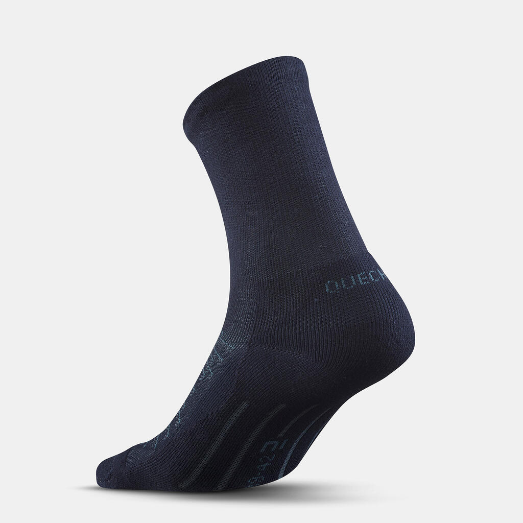 Chaussette Hike 100 High  - Gris et Bleu - Lot de 2 paires