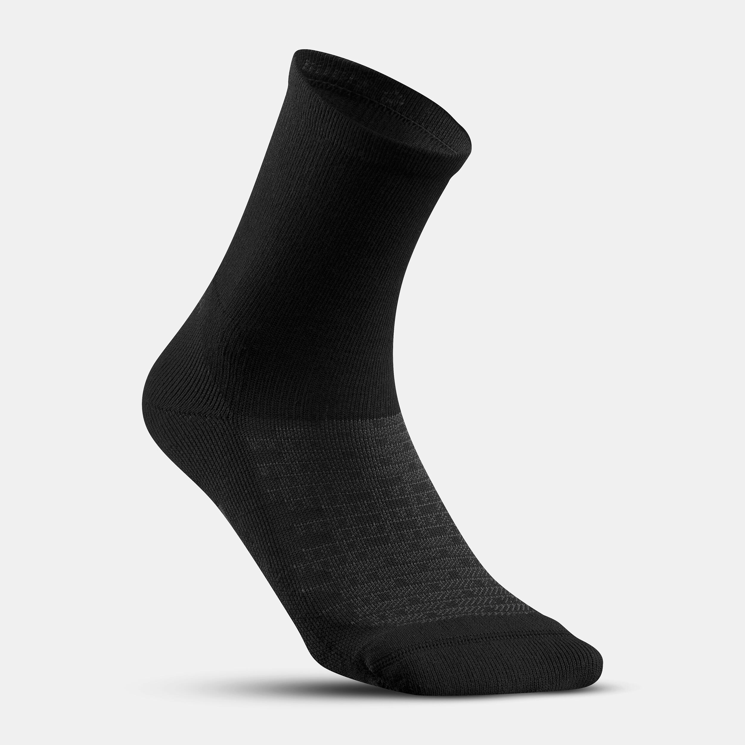 Adult high hiking socks (2 pairs) Hike 100 - Black