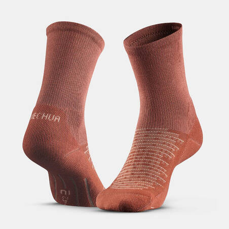 Kaus Kaki Hiking 100 High - 2 Pasang - Linen dan Terracotta