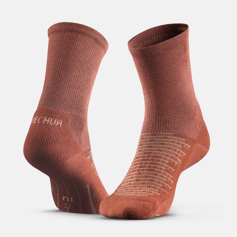 Kaus Kaki Hiking 100 High - 2 Pasang - Linen dan Terracotta