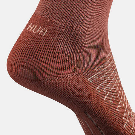 Kaus Kaki Hiking 100 High - 2 Pasang - Linen dan Terracotta