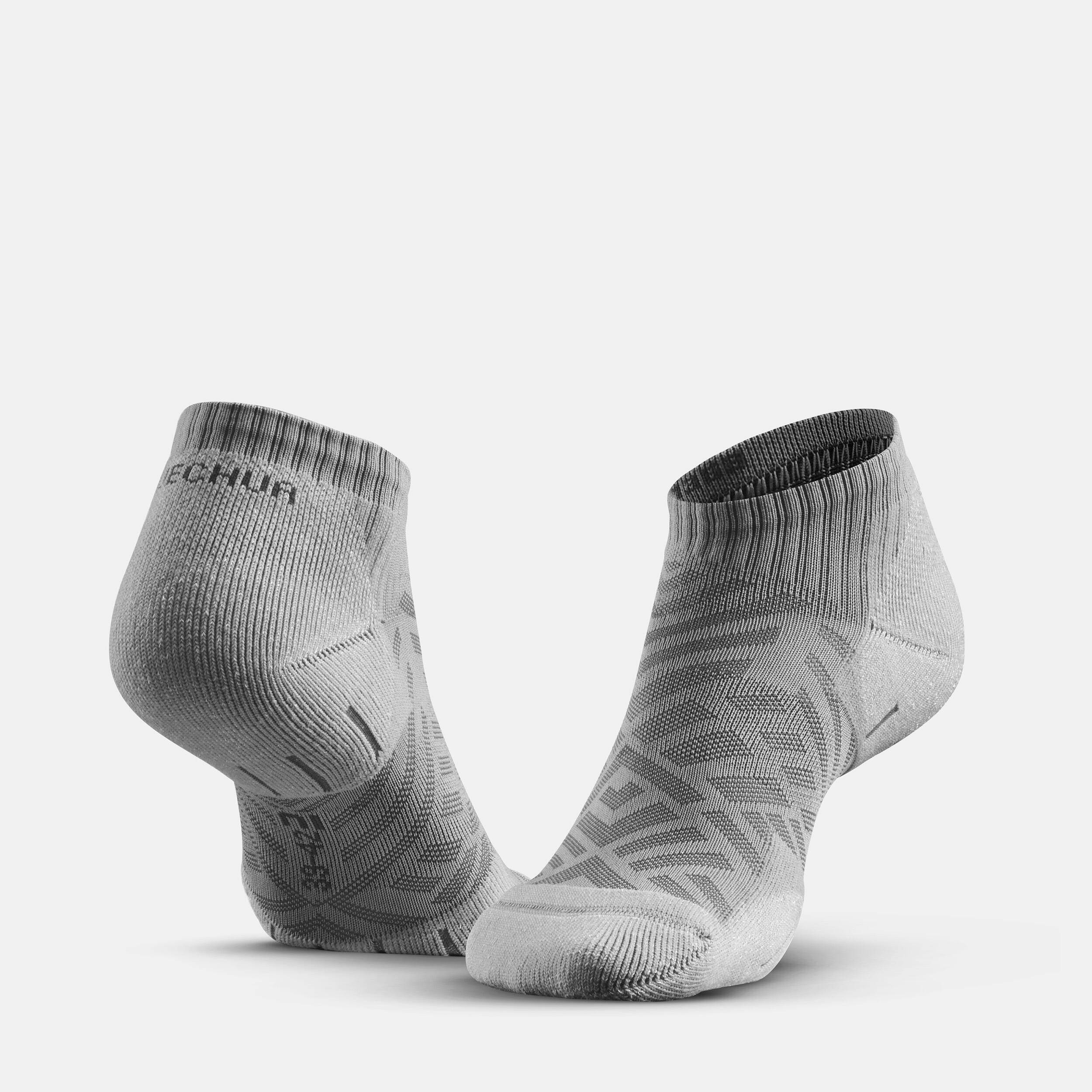 Unisex Quick Dry Low Ankle Socks 2 Pairs Grey - NH100 -  2