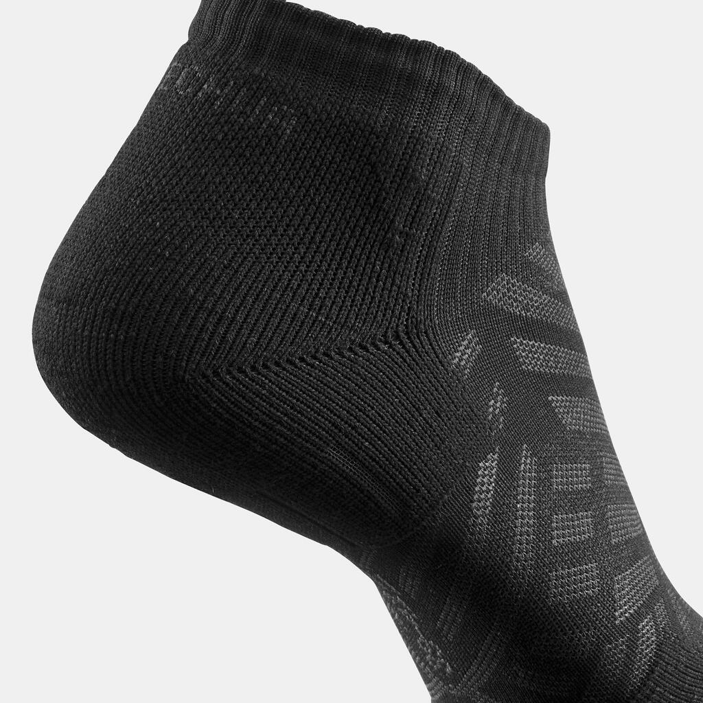Κάλτσες πεζοπορίας 100 Low 2 ζευγάρια - Μαύρο